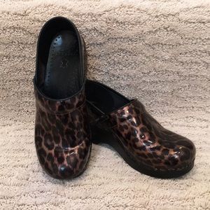 Dansko Cougar Print Clogs